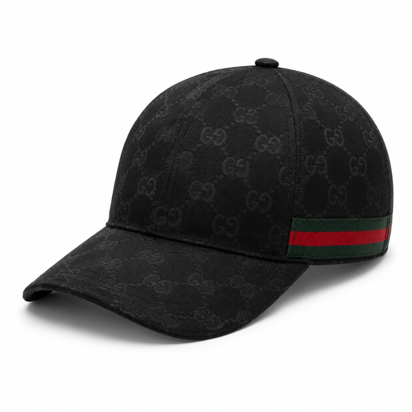 Casquette Monogramme Bande Web - Noir