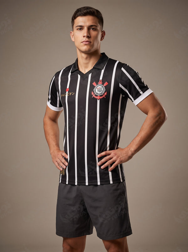 Corinthians - Maillot Édition Champion Nippon Noir & Blanc
