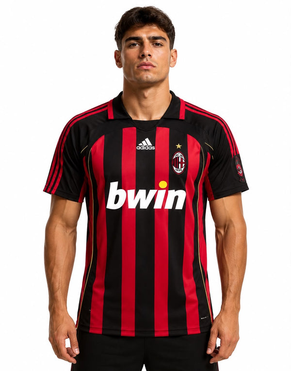 Maillot AC Milan Domicile 2008-2009 – Version Rétro Rayé Rouge & Noir