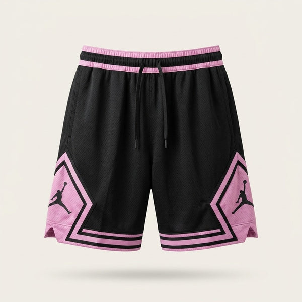 Short Jordan Diamond Noir Losange Rose
