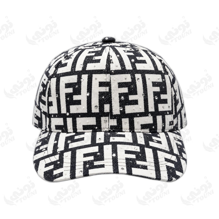 Casquette Monogramme FF – Noir & Blanc – sur fond blanc