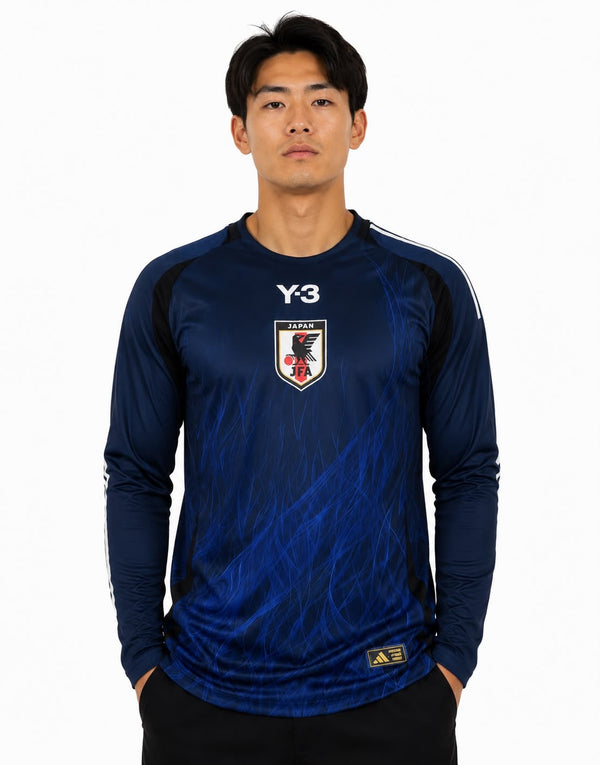 Japon - Maillot Y-3 Bleu Marine Manches Longues 2024
