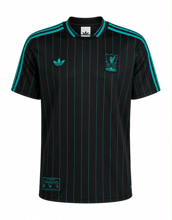 Liverpool FC - Maillot Terrace Icons Noir / Turquoise