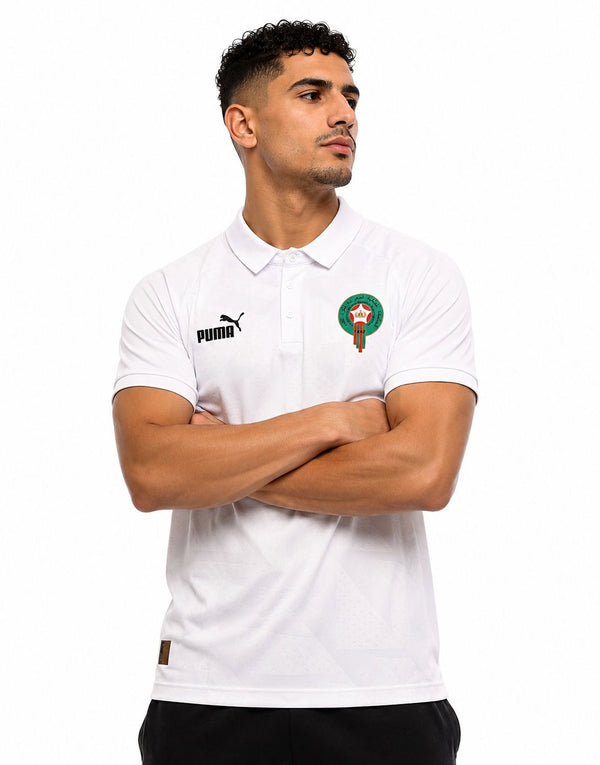 Maroc Polo Officiel FRMF 2024/25 Blanc - Lions de l'Atlas
