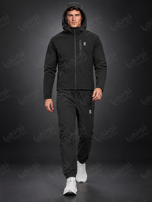 On Running - Survêtement à Capuche Softshell (3 coloris) - Noir vue portée