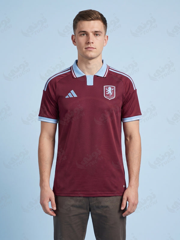 Aston Villa - Maillot Domicile 2026/27 Col Bleu Ciel - vue portée