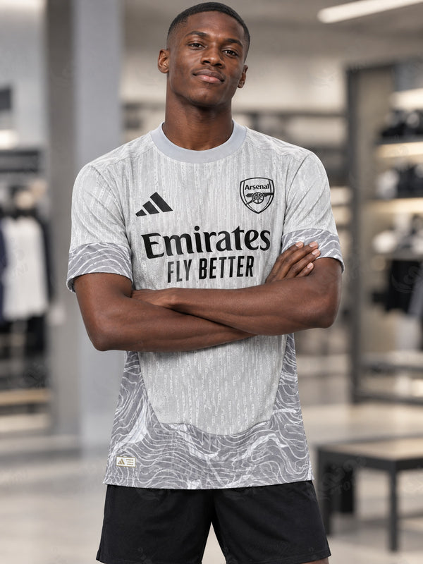 Arsenal - Maillot Édition Relief 2026/27 Gris Clair - vue portée