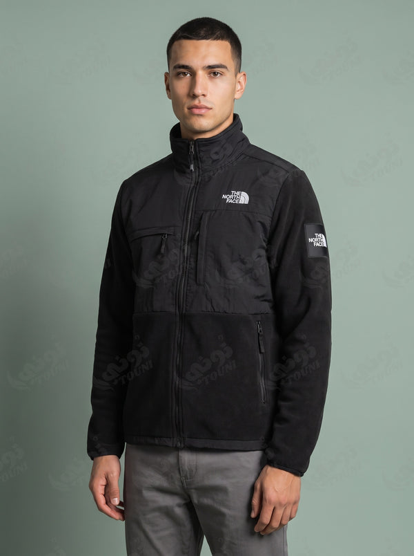 Veste Polaire Zippée Noir Total - vue portée