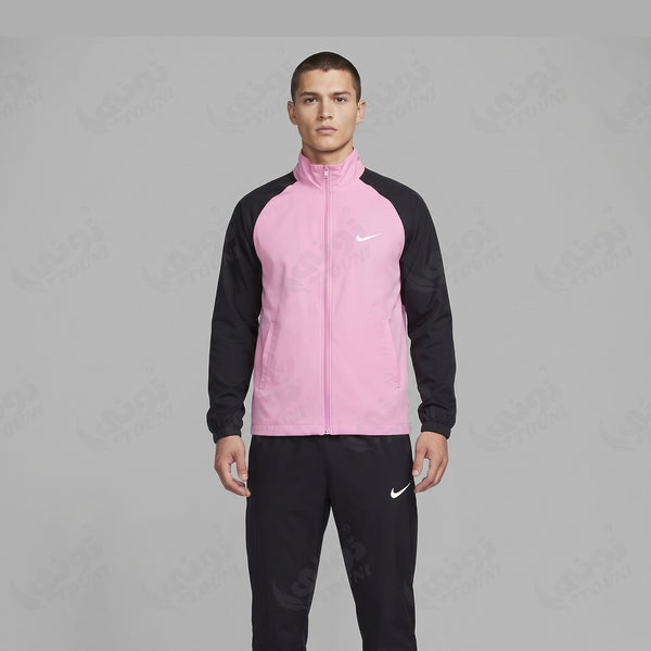 Survêtement Sport Zippé Rose & Noir - porté recadré