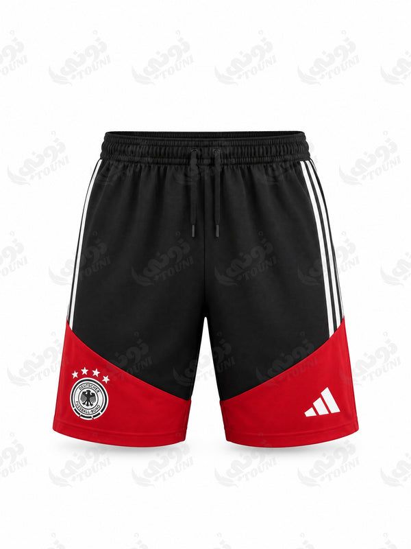 Allemagne - Short d'Entraînement Noir et Rouge - vue de face
