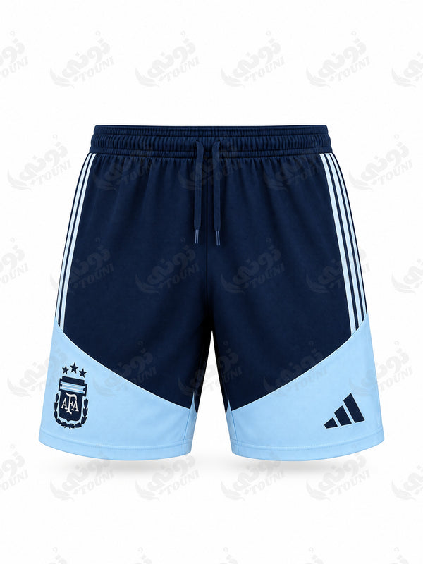 Argentine - Short d'Entraînement 2025/26 Bleu Marine et Ciel - vue de face