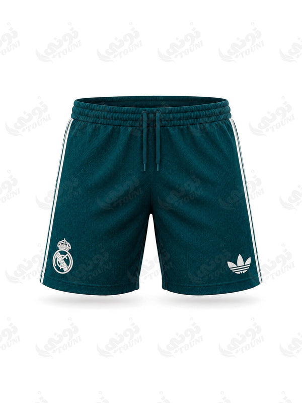 Real Madrid - Short Third 2026/27 Vert Pétrole - vue de face