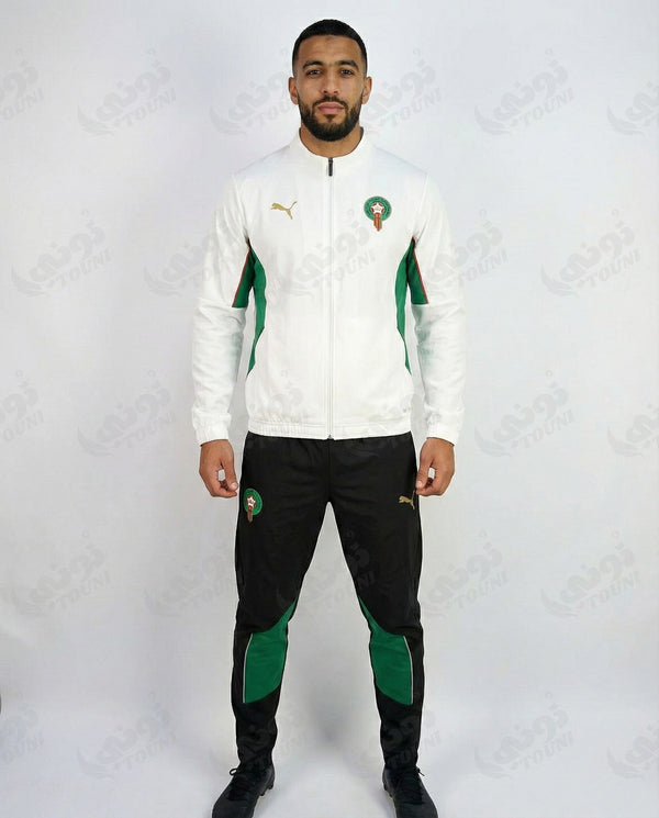 Maroc - Ensemble Survêtement Blanc et Vert