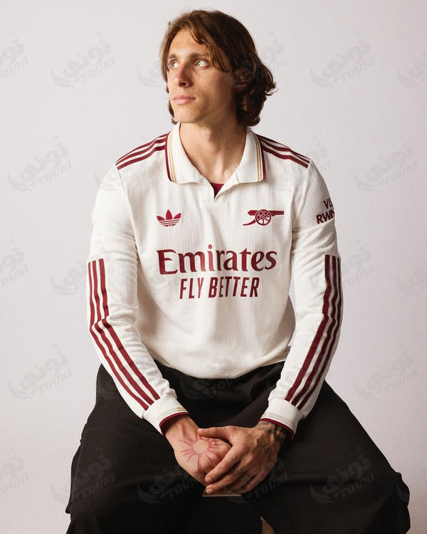 Arsenal Troisième Maillot Manches Longues 2025/26 Blanc