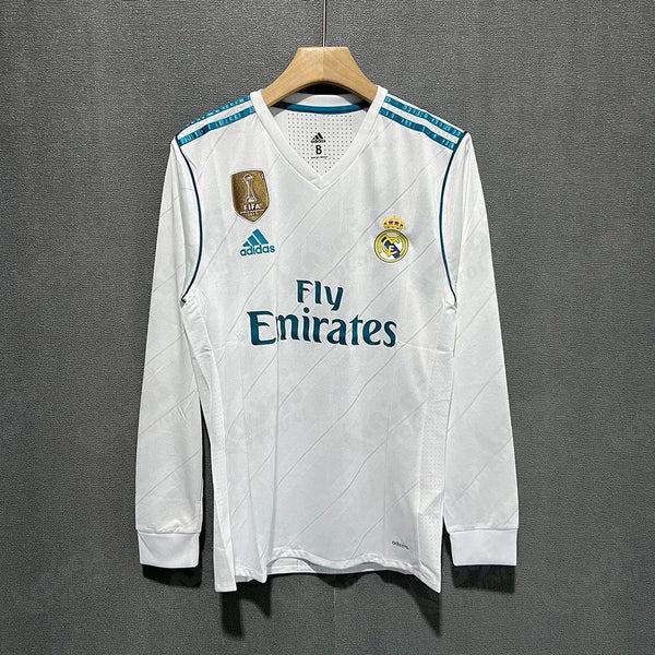 Real Madrid - Maillot Rétro Domicile 2017/18 Manches Longues