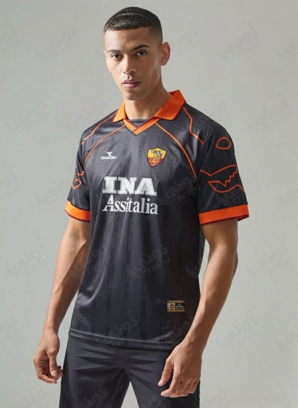 AS Roma - Maillot Rétro Extérieur Diadora 1999/2000 Noir