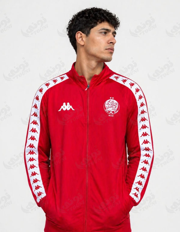 Wydad Athletic Club - Veste d'entraînement imperméable rouge