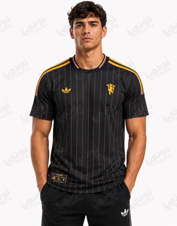 Manchester United - Maillot Terrace Icons Noir / Or