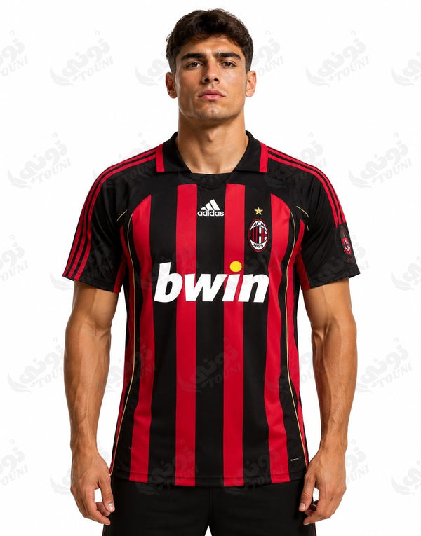 Maillot AC Milan Domicile 2008-2009 – Version Rétro Rayé Rouge & Noir