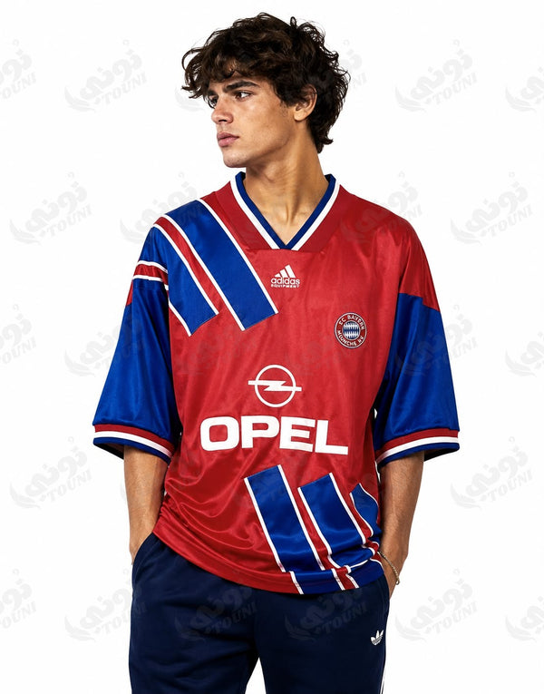 Bayern Munich - Maillot Rétro Domicile Rouge & Bleu 1993/95
