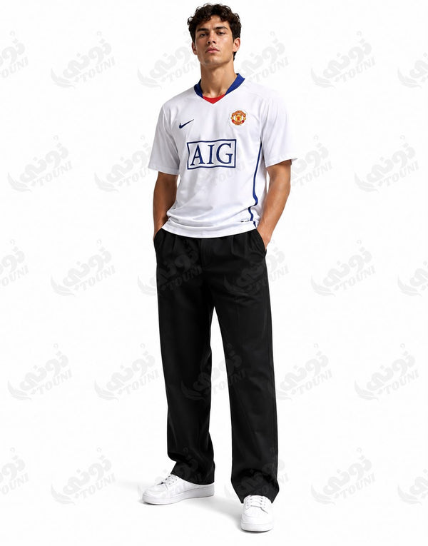 Manchester United - Maillot Rétro Extérieur Blanc 2008/09