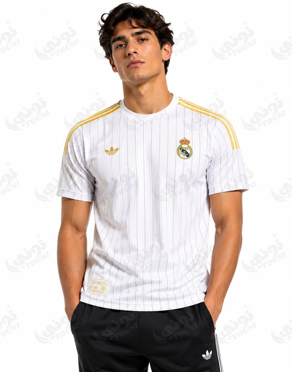 Real Madrid - Maillot Terrace Icons Blanc & Or