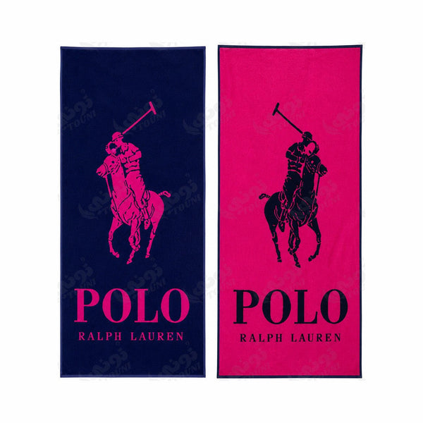 Serviette de Plage Polo Ralph Lauren — Marine & Rose