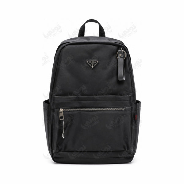 Sac à Dos Nylon Poches Latérales - Noir