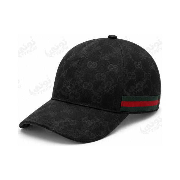 Casquette Monogramme Bande Web - Noir