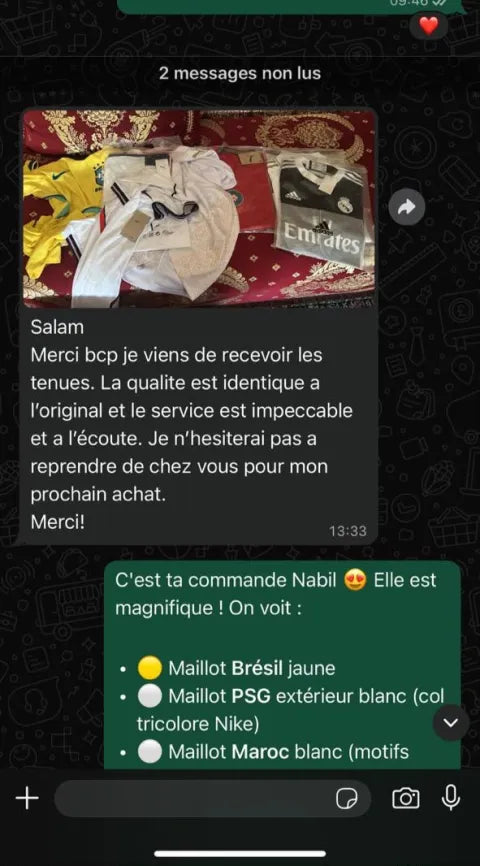 Avis client WhatsApp