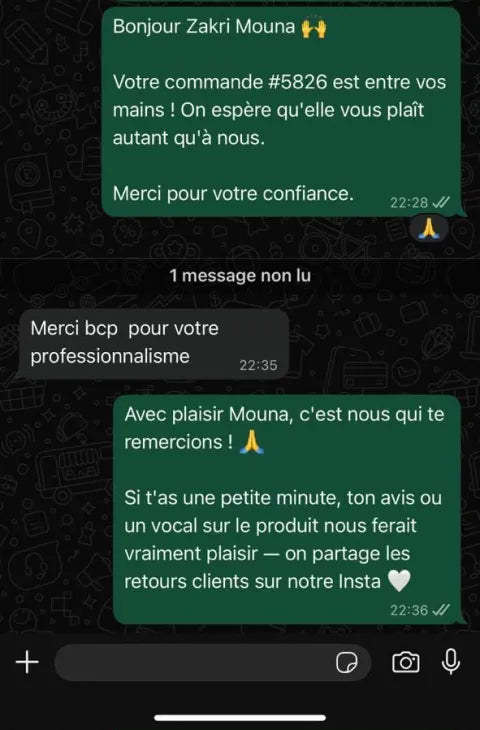 Avis client WhatsApp