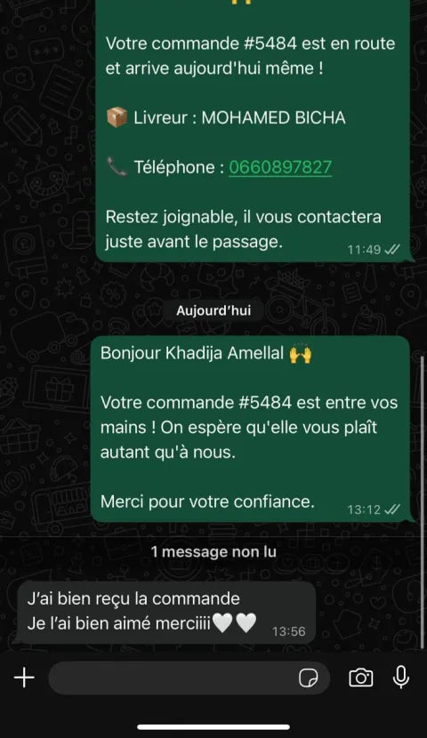 Avis client WhatsApp