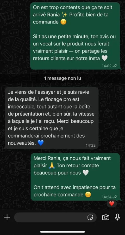 Avis client WhatsApp