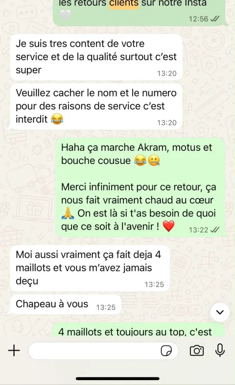Avis client WhatsApp