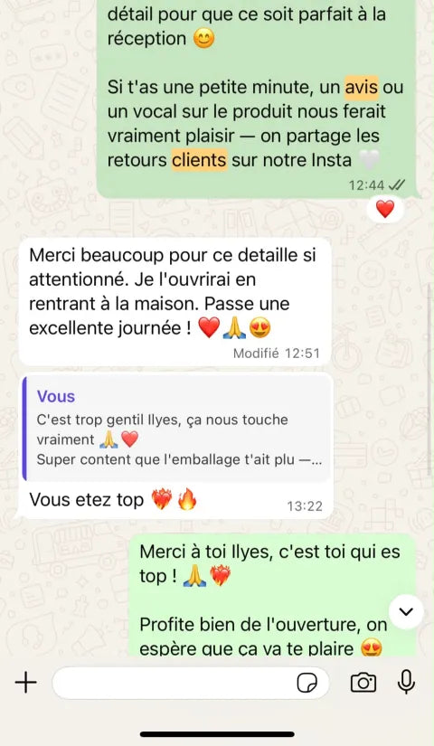 Avis client WhatsApp