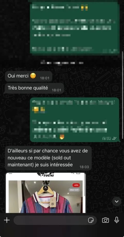Avis client WhatsApp