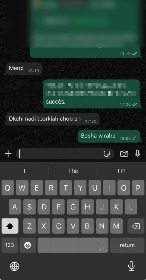 Avis client WhatsApp