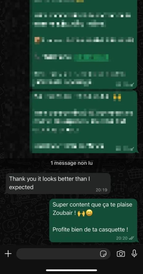 Avis client WhatsApp